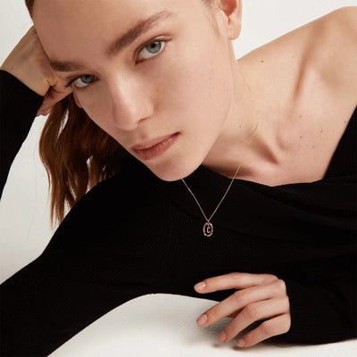 Ins style European and American versatile temperament letter collarbone necklace