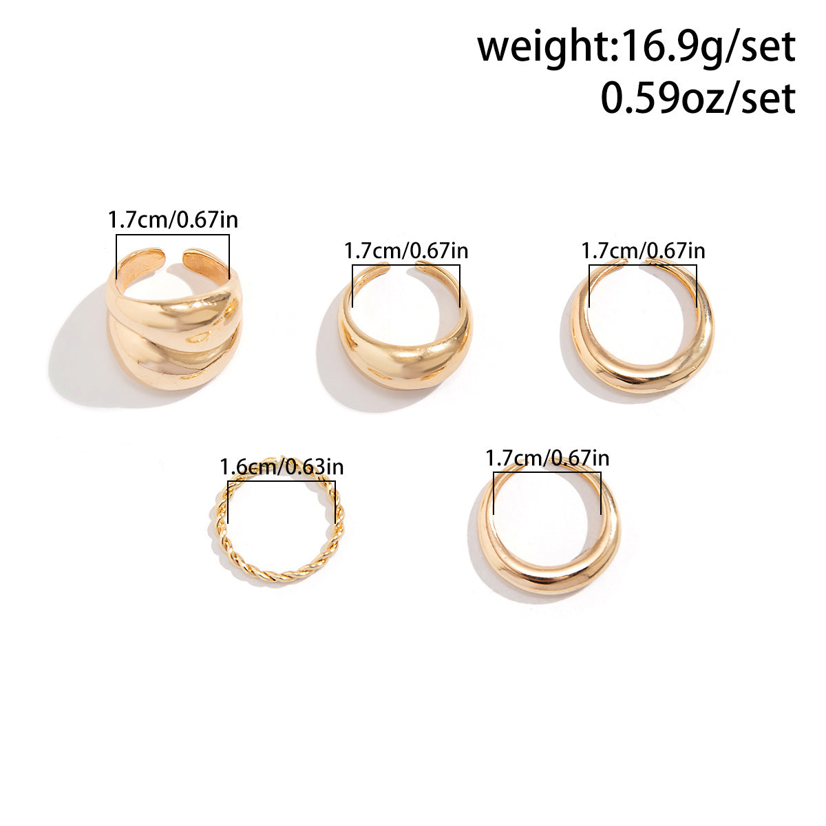 Design sense: simple hugging, smooth curved ring, layered style, niche geometric rings